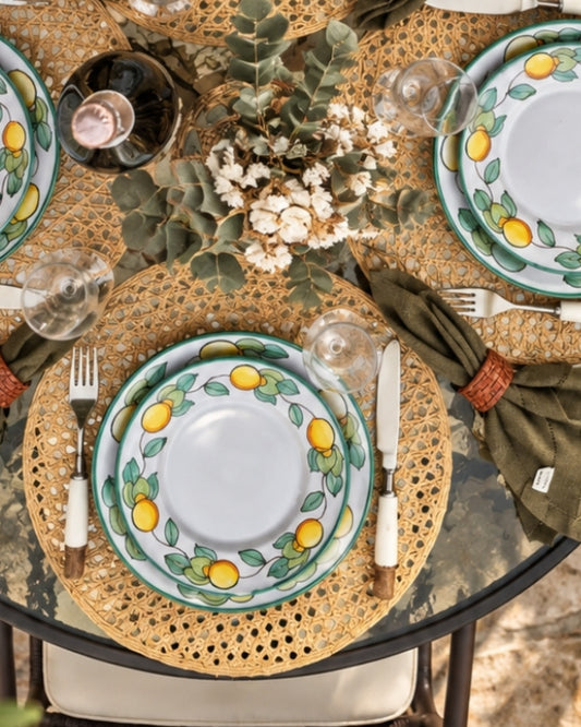 Kit 4 Argola de Guardanapo  Casual em Rattan