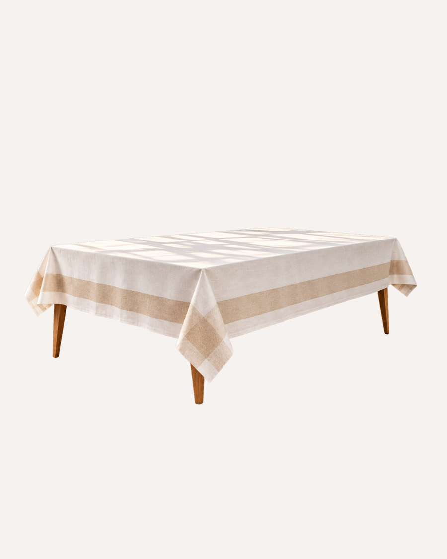 Toalha de Mesa Atemporal Retangular Duo em Linho e Poliéster 160 x 220 cm