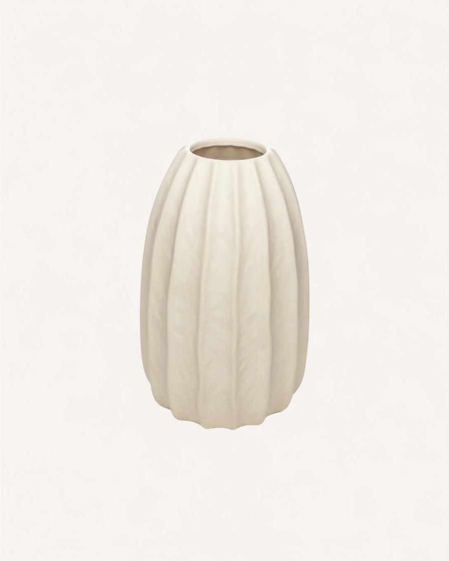 Vaso Pilar Alto - Branco em Cerâmica