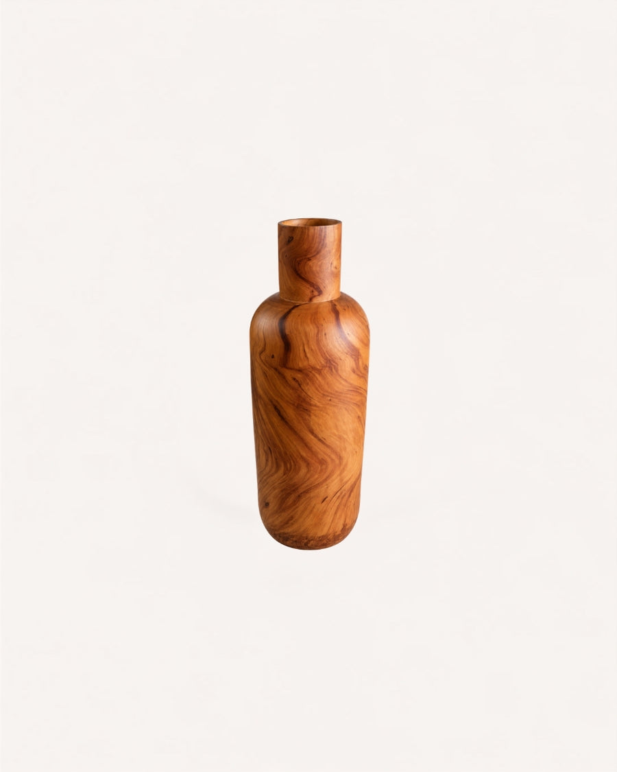 Vaso Artesanal - Listy M em Madeira