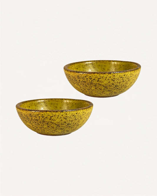 Kit 2 Bowls P Artesanal - Amarelo em Cerâmica