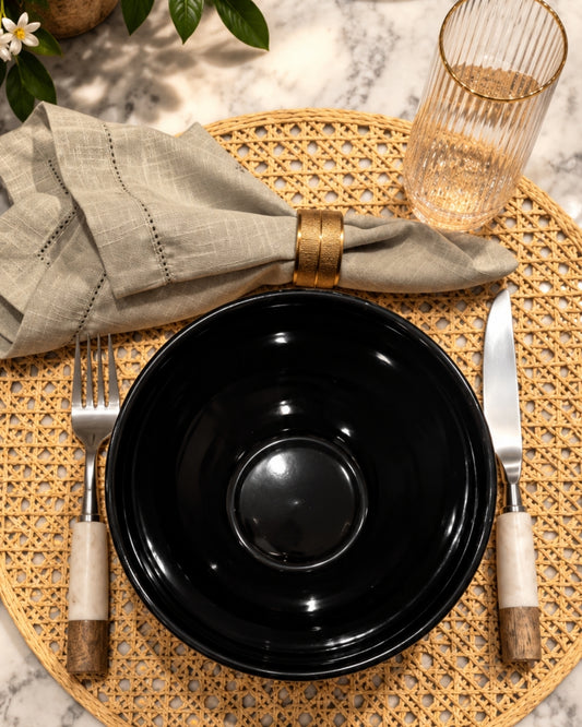 Bowl Cumbuca Ceraflame - Grafite com Preto em Cerâmica