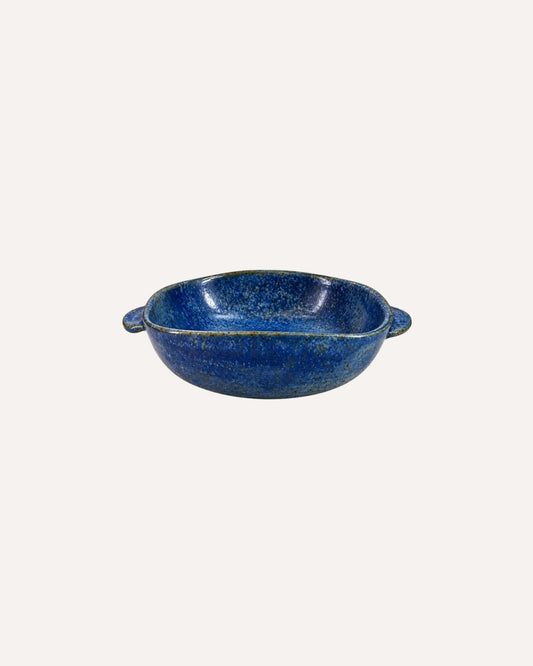 Bowl Artesanal com Alças – Azul Fosco em Cerâmica
