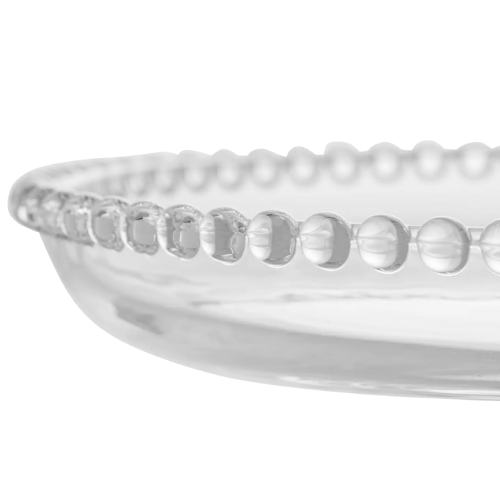 Prato de Cristal para Doces, Bolos & Tortas com base - Pearl - 20cm