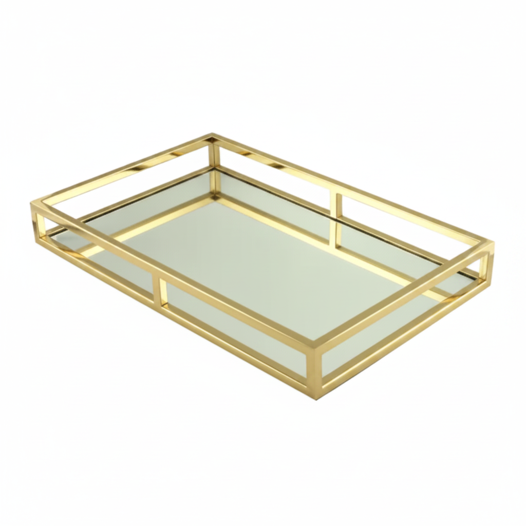 Bandeja flat lay fundo branco