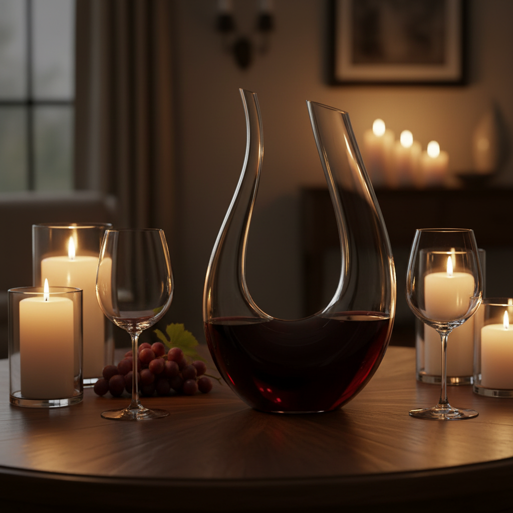 Decanter - mesa de madeira