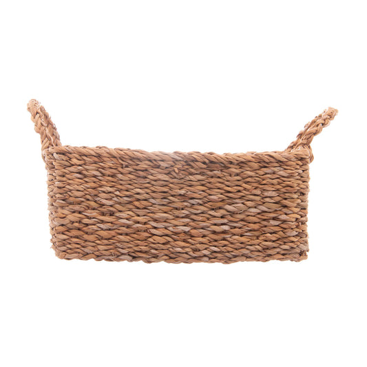 Conjunto 3 Cestas Retangulares c/ Alça - Fibra Natural