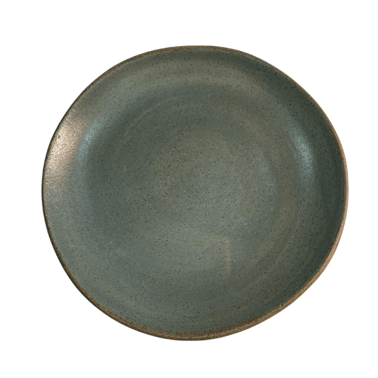 Set de 2 Pratos de Sobremesa Artesanal – Cinza Grafite - 21CM