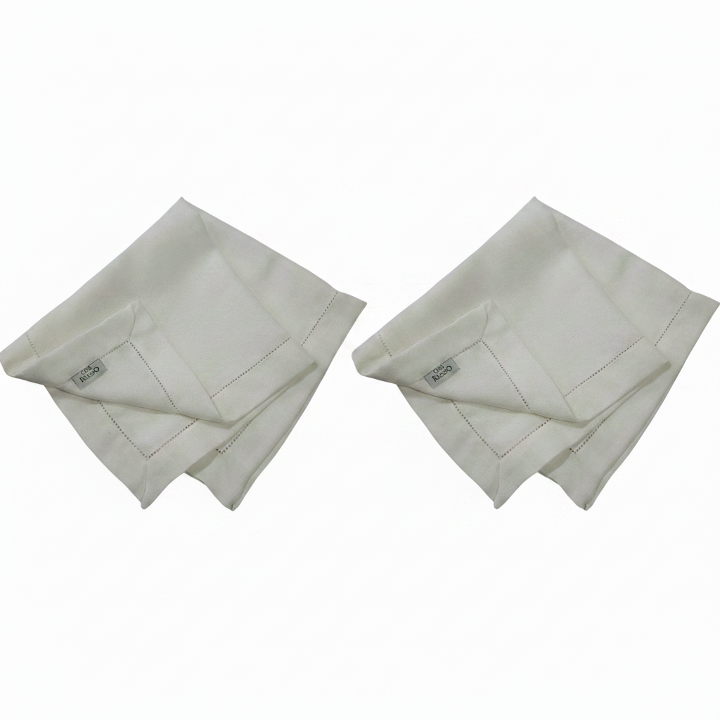 Set 2 Guardanapos Linhão Off White em Linho - Casa Russo