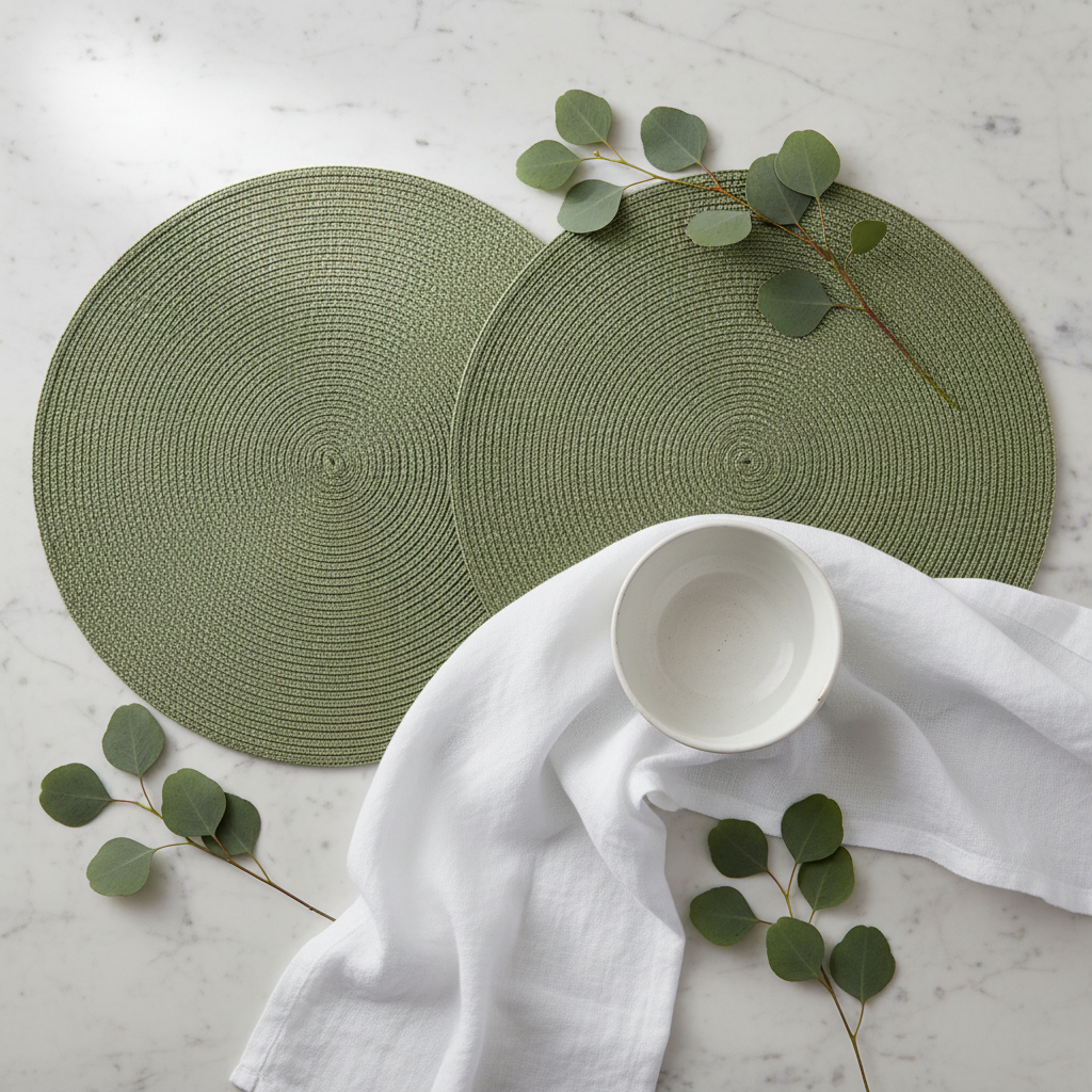 Jogo Americano Oliva - Ambientada Flat Lay