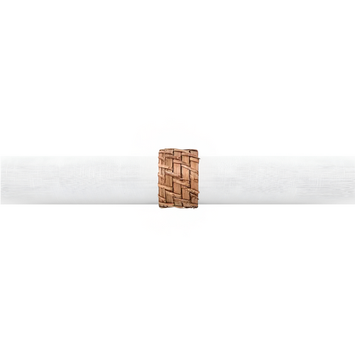 Kit com 4 argolas de guardanapo Rattan Casual, circular, feitas à mão com fibras naturais.