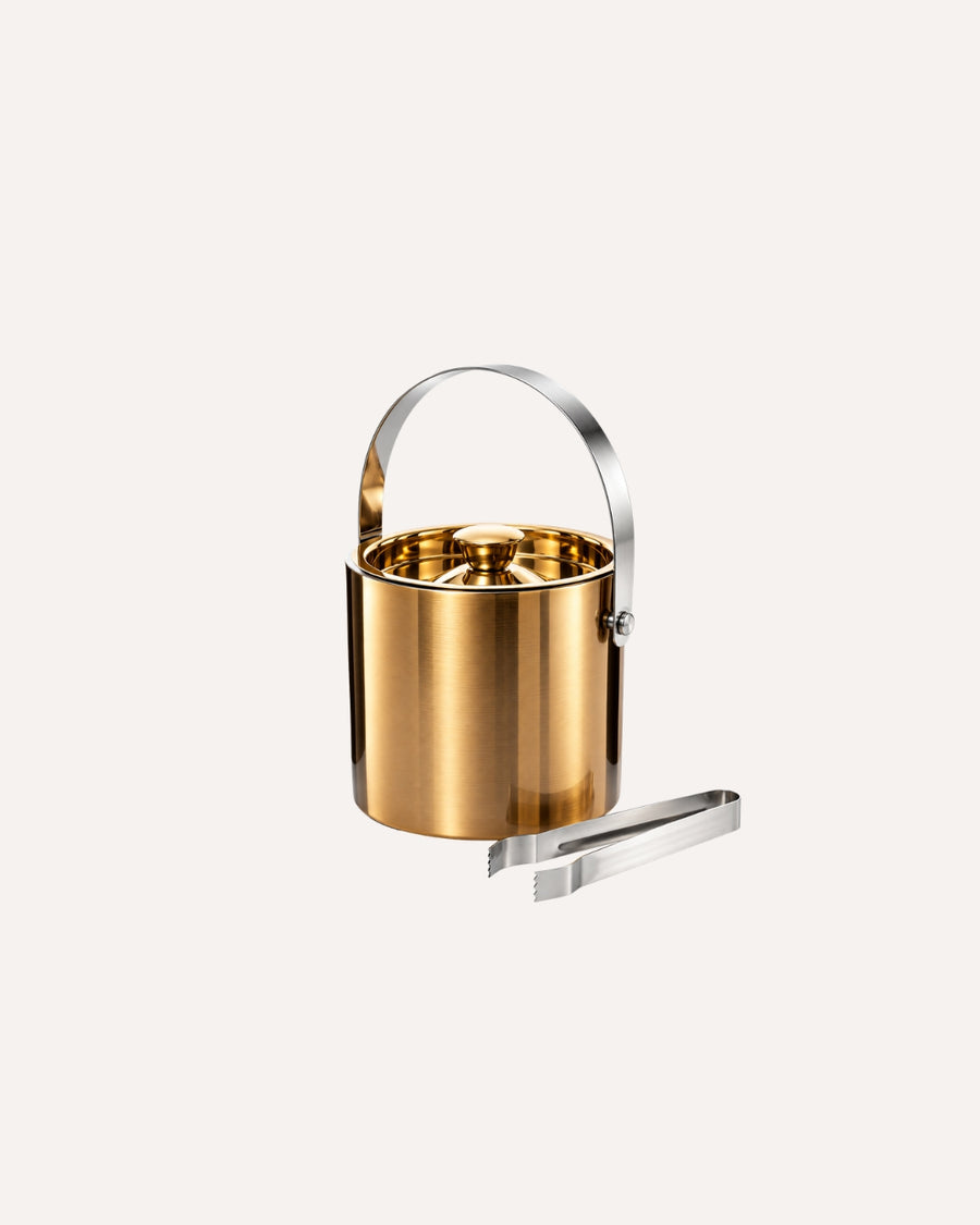 Balde de Gelo Old Fashion Gold - com Acabamento Dourado em Aço Inox
