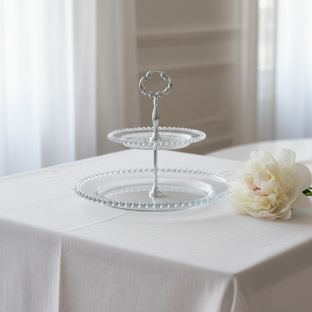 Porta Doces Cristal Pearl - estilo Tânia Bulhões