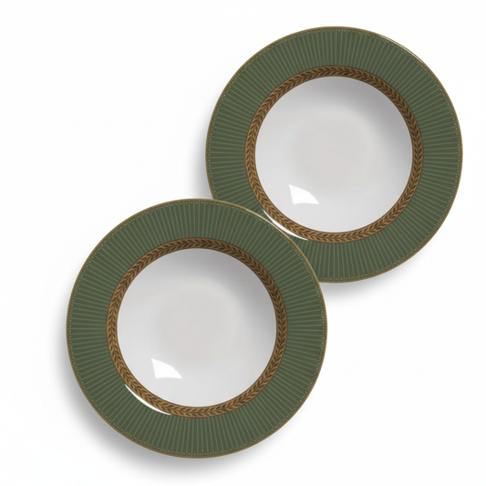 Prato Fundo Celebrate Verde - Set de 2 Flat Lay