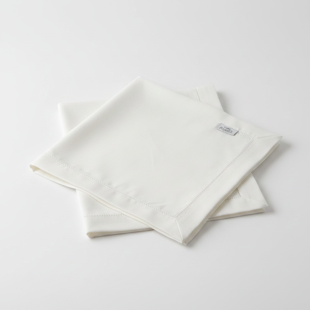 Set 2 Guardanapos Tricoline Off White