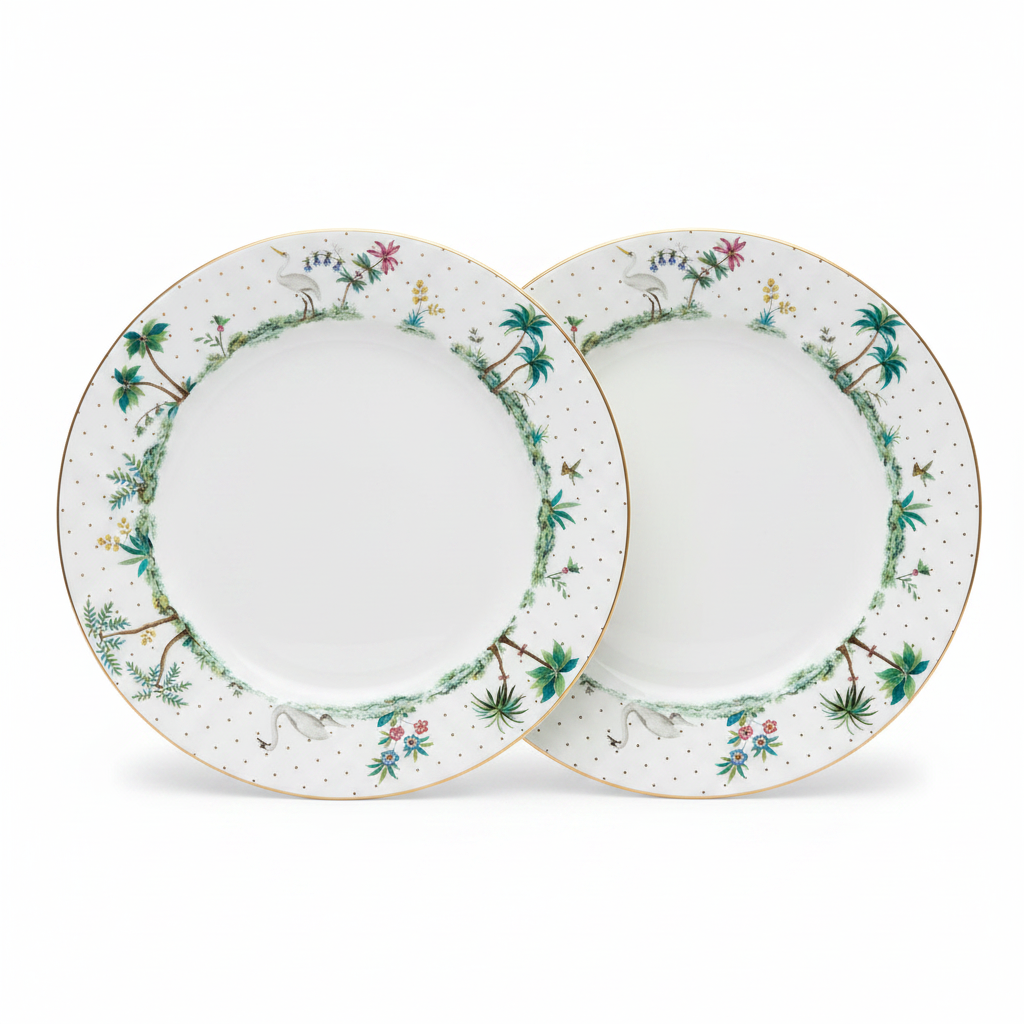 Set 2 Pratos Dots Branco Jolie - lado a lado v2