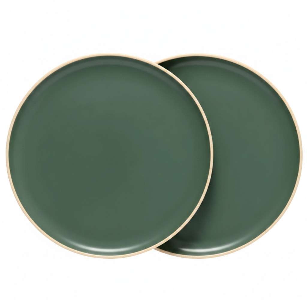 Set 2 Pratos Vivant Folha - lado a lado