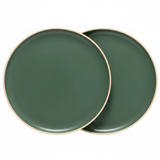 Set 2 Pratos Vivant Folha - lado a lado