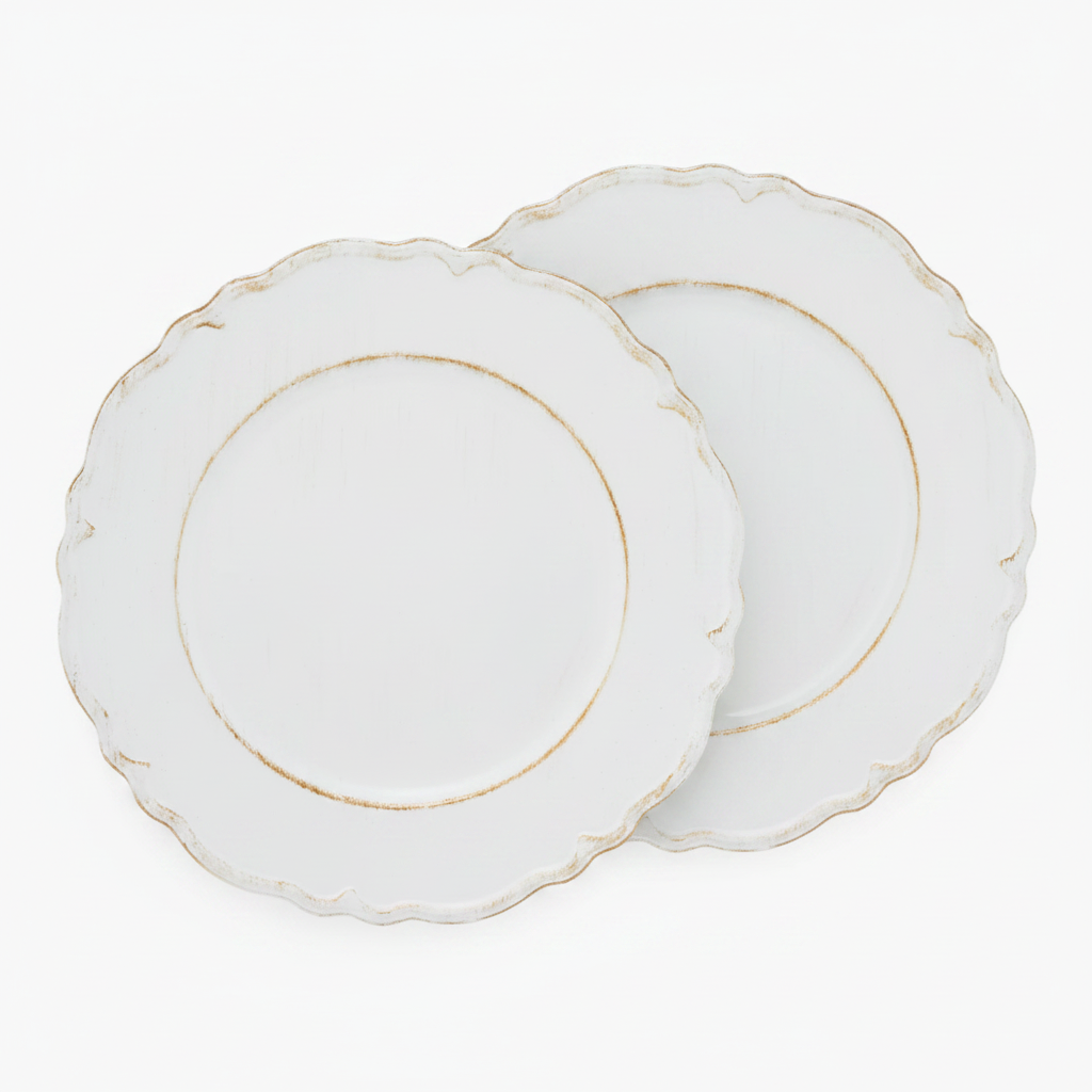 Sousplat Moon Branco fundo branco